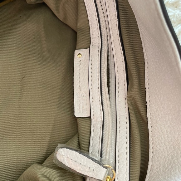 WHITE LEATHER G.I.L.L. HOBO OR CROSS BODY STRAPS WITH REMOVABLE TOSSLE - Picture 6 of 7